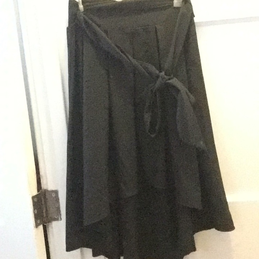 High low black skirt.